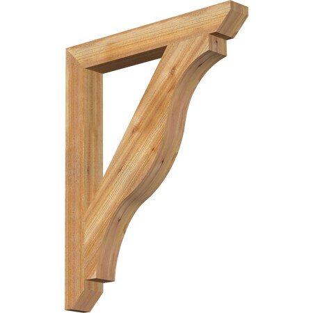 Ekena Millwork Funston Slat Rough Sawn Bracket, Western Red Cedar, 4"W x 32"D x 40"H BKT04X32X40FST06RWR